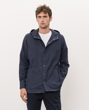 Castangia dal 1850 Blue shirt with a hood TUSHIRT3I26