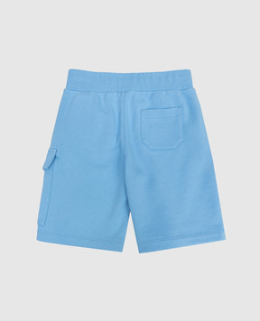 C.P. Company Children's blue shorts with logo patch CPQ002LCA6948