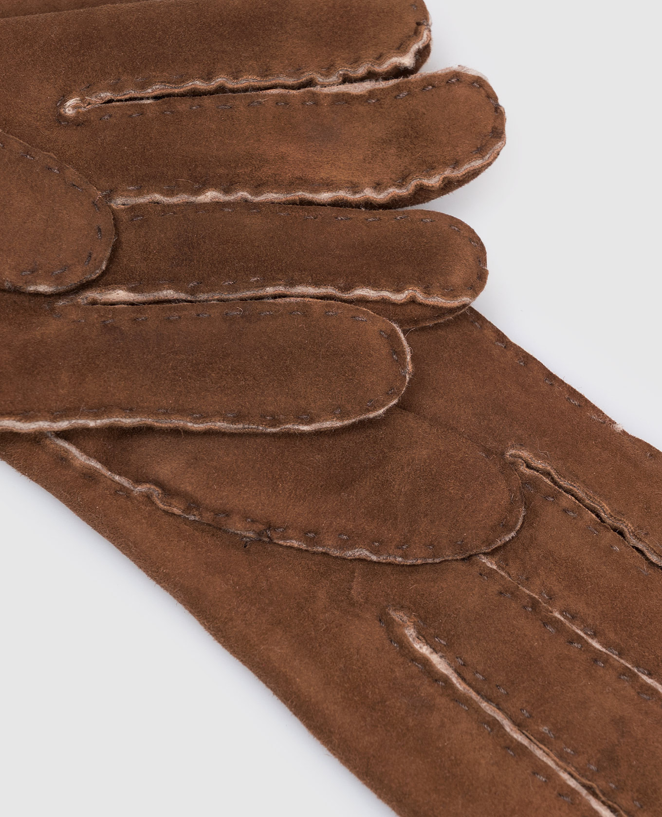 

Brown suede gloves with fur trim Babe Pay Pls