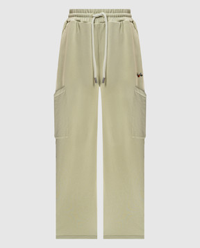 Off-White Green sweatpants with logo 2CH025F25FLE001