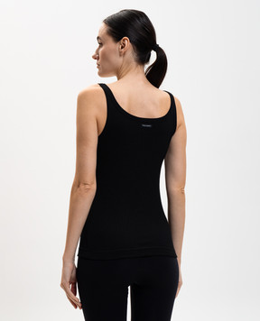 Dolce&Gabbana Black ribbed top F8U09TFU7AV