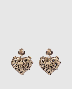 CelesteG Gold Heart Openwork Earrings 1649