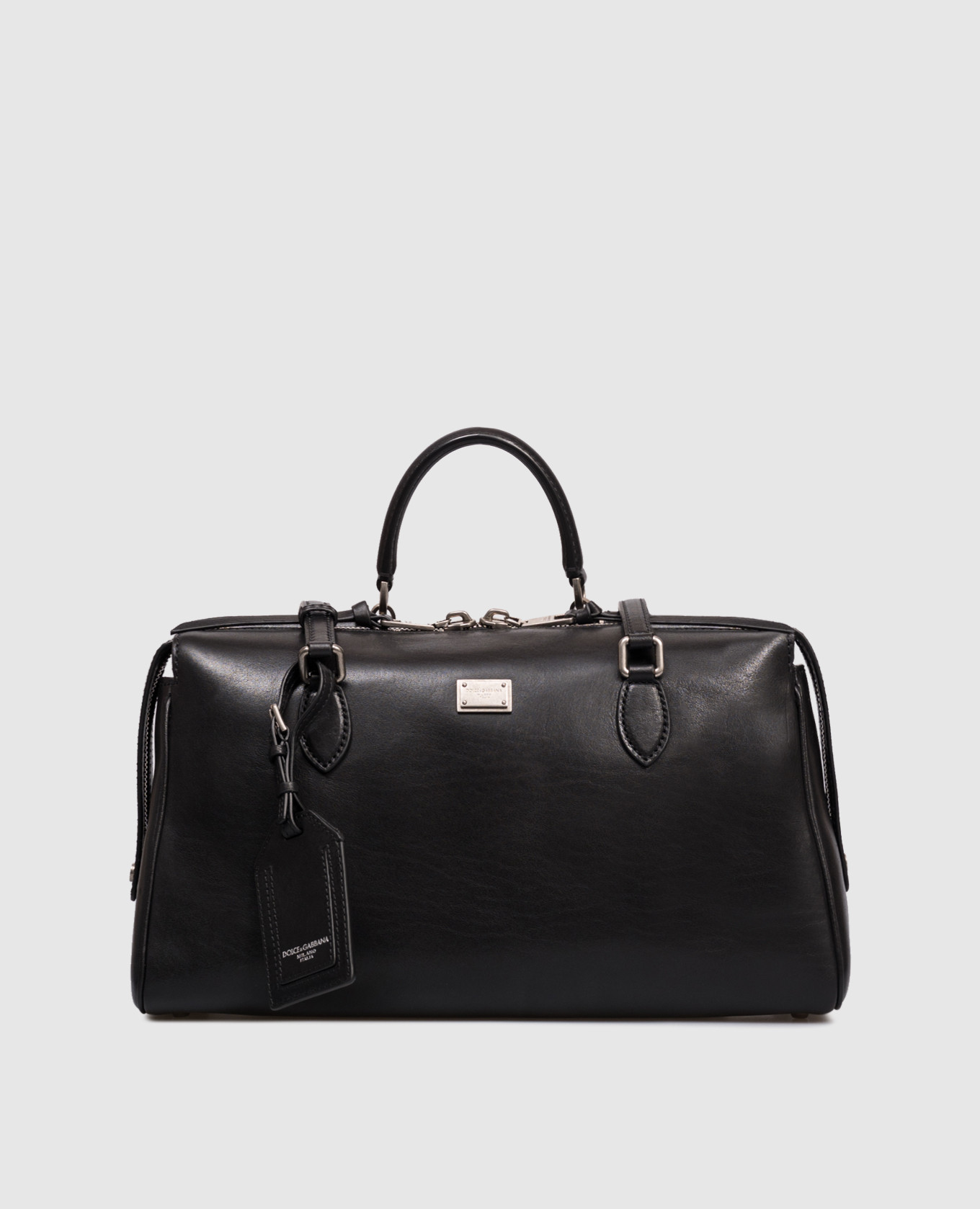 

Vittoria black leather bag with logo Dolce&Gabbana