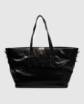 Off-White Black glossy leather Binder bag OWWNA01F26LT01