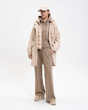 MooRER Brown DAMLA cashmere hoodie DAMLAJDB