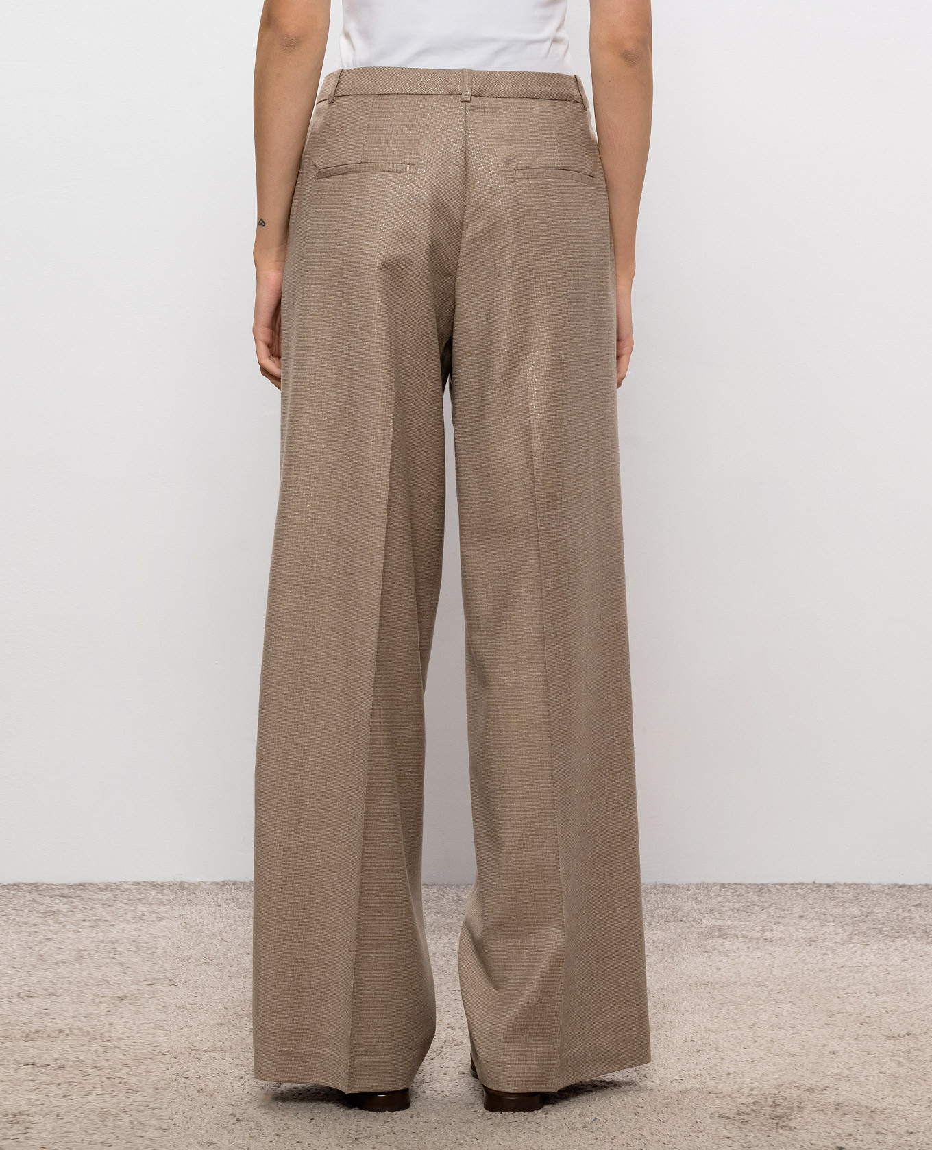 Beige wool pants Peserico 4