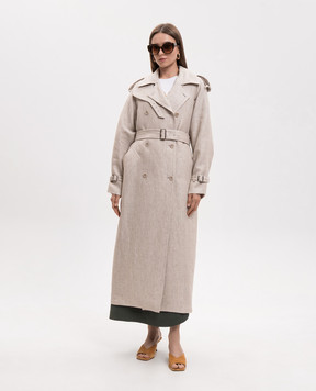 Max Mara Beige linen trench coat MXSPEDAGGI MXSPEDAGGI