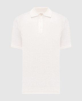 Brunello Cucinelli Ivory cotton polo shirt M29800125