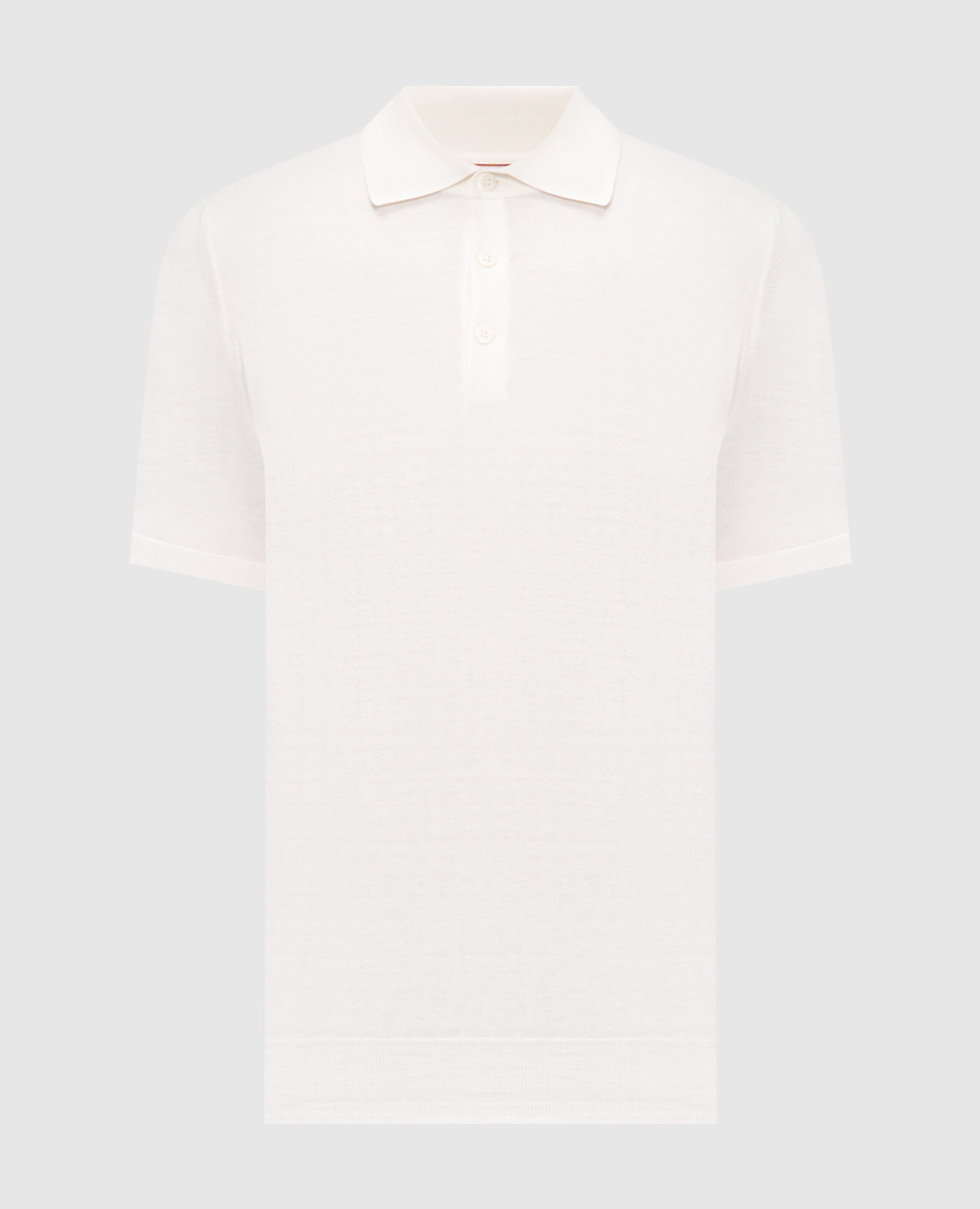 Ivory cotton polo shirt