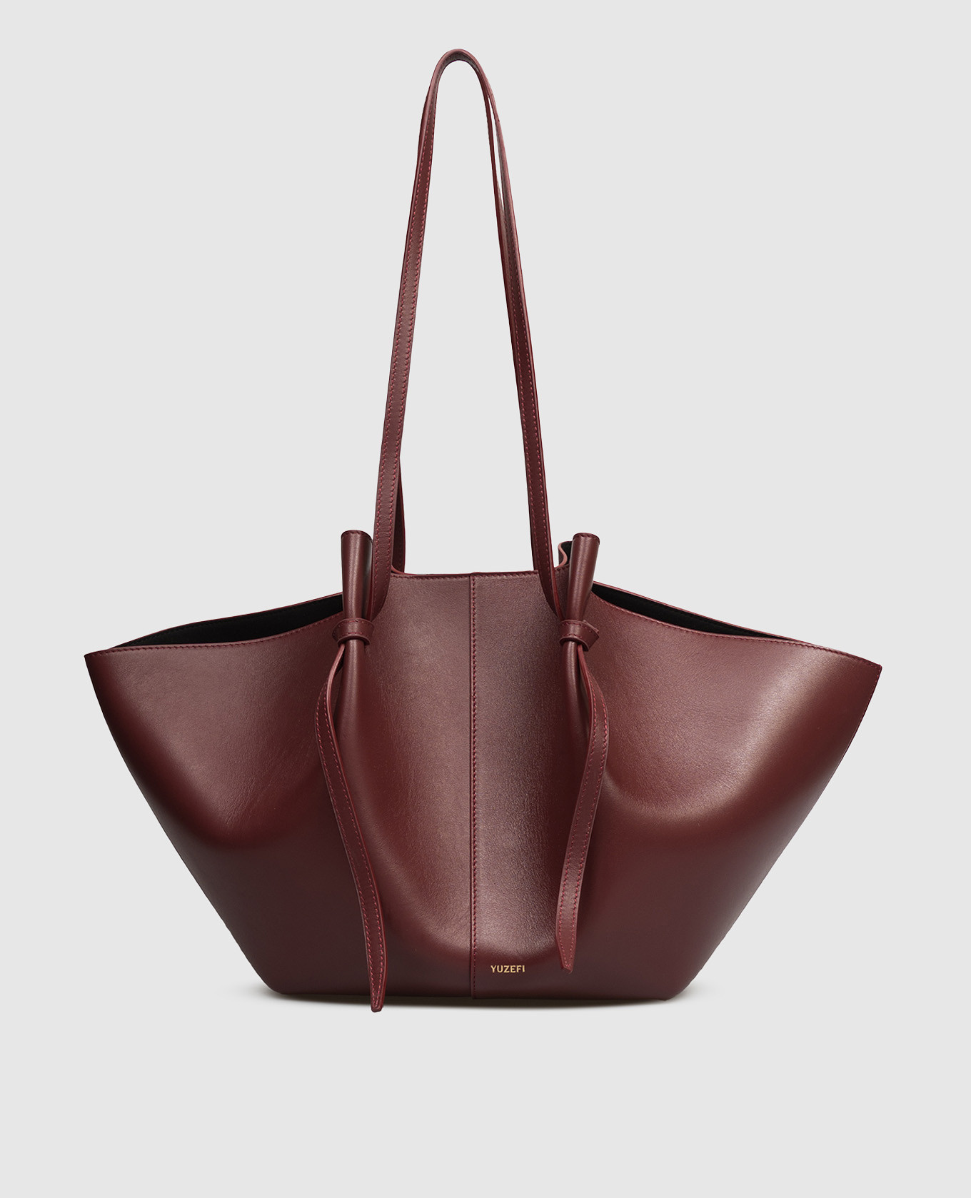

Mochi burgundy leather tote bag YUZEFI