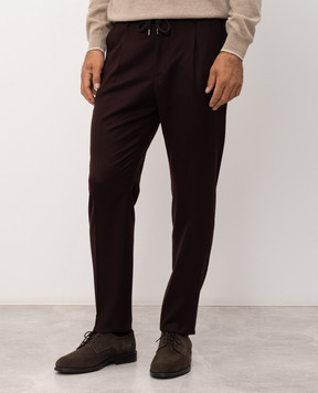 Peserico Burgundy wool pants R54274W02710