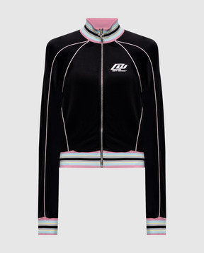 Off-White Black sports jacket with accent cuffs 2BD00BS26JER001