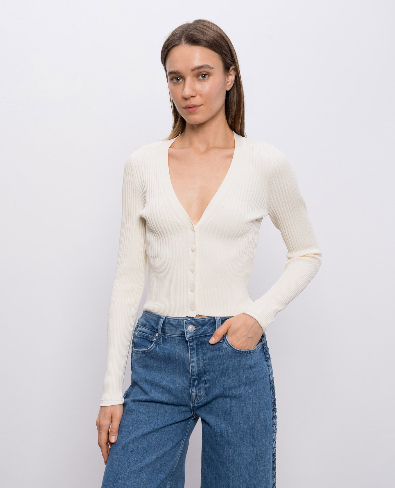 

Beige ribbed Ailany cardigan Simkhai