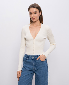 Simkhai Beige ribbed Ailany cardigan 2246003K