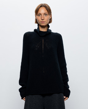 BOBOUTIC Navy blue sweater with wool 5196