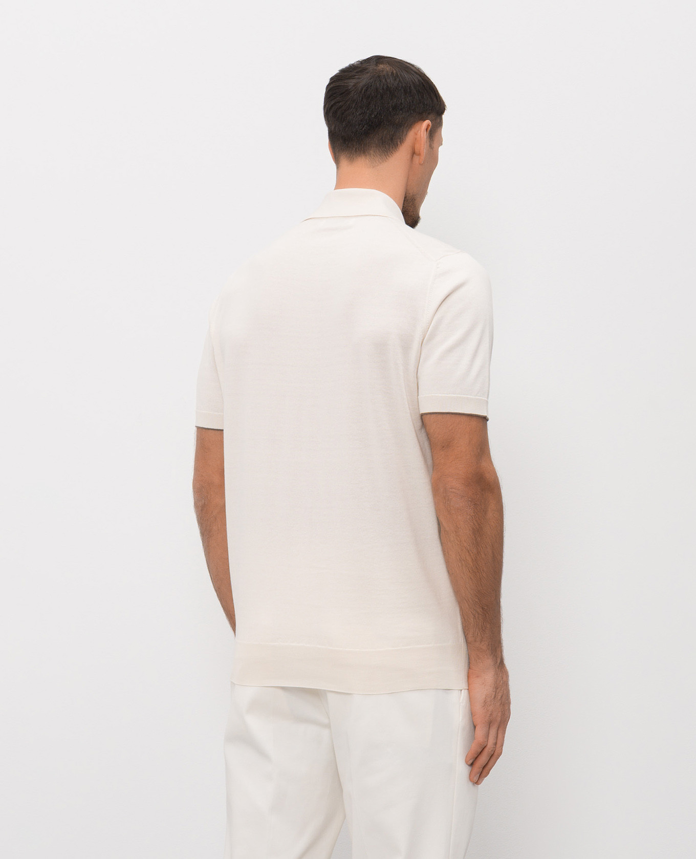 Ivory polo shirt Brunello Cucinelli 4