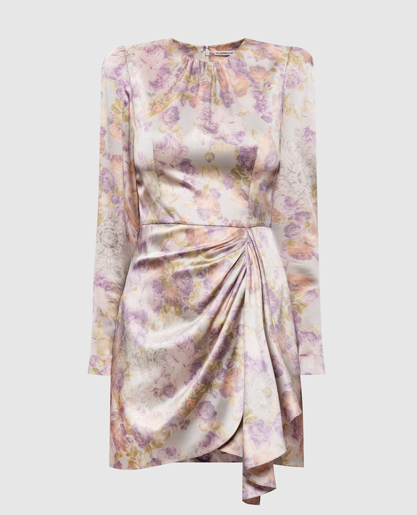 

Floral print silk mini dress Alessandra Rich, Light blue