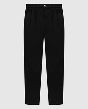 Brunello Cucinelli Black jeans with logo patch M277PK2310