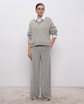Peserico Gray alpaca wool pullover S99405F039283G