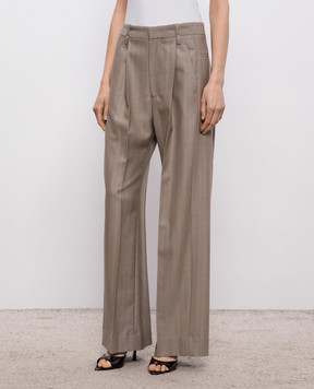 Victoria Beckham Brown wool pants 1226WTR007113A