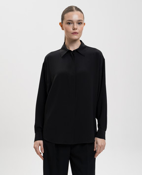 The Row Esetan black silk blouse 10471W4296