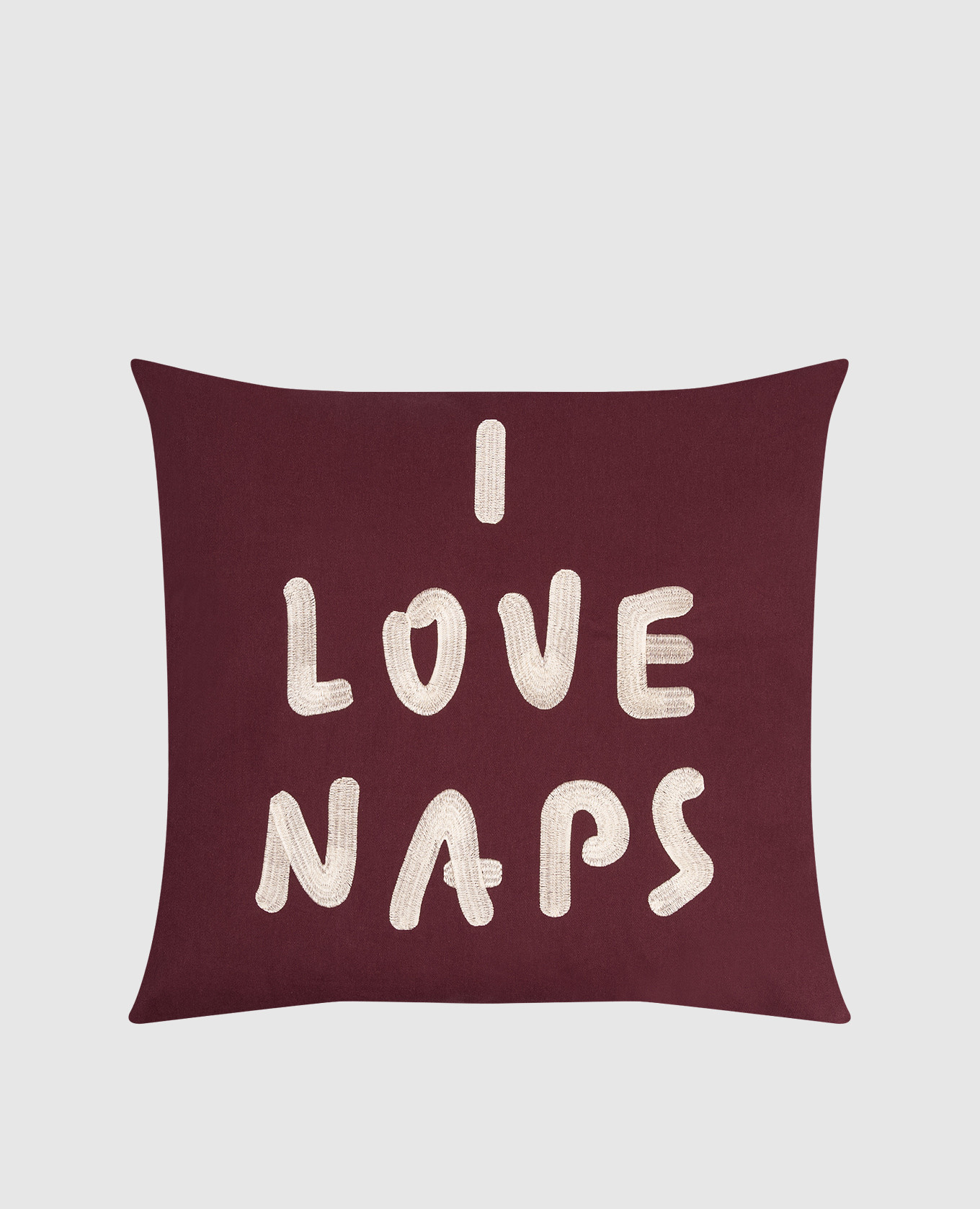 

I Love Naps decorative pillow Max & Co, Burgundy