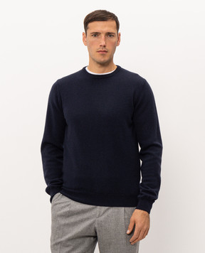 Pini Parma Blue cashmere sweater RNECKNABL