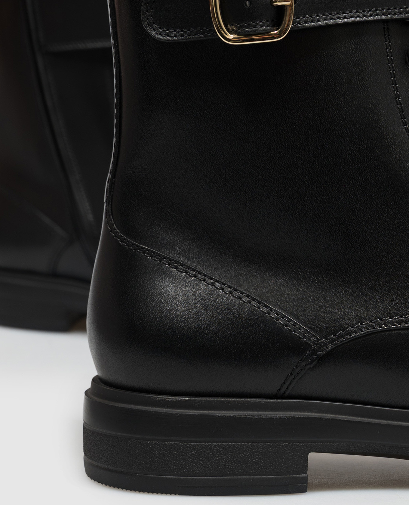 Black leather boots with straps Santoni 5