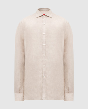 ISAIA Beige linen shirt CAM088KM304