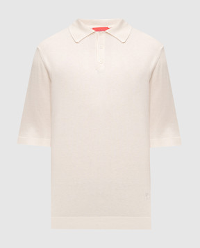 ISAIA Beige silk polo shirt MG8262Y0470