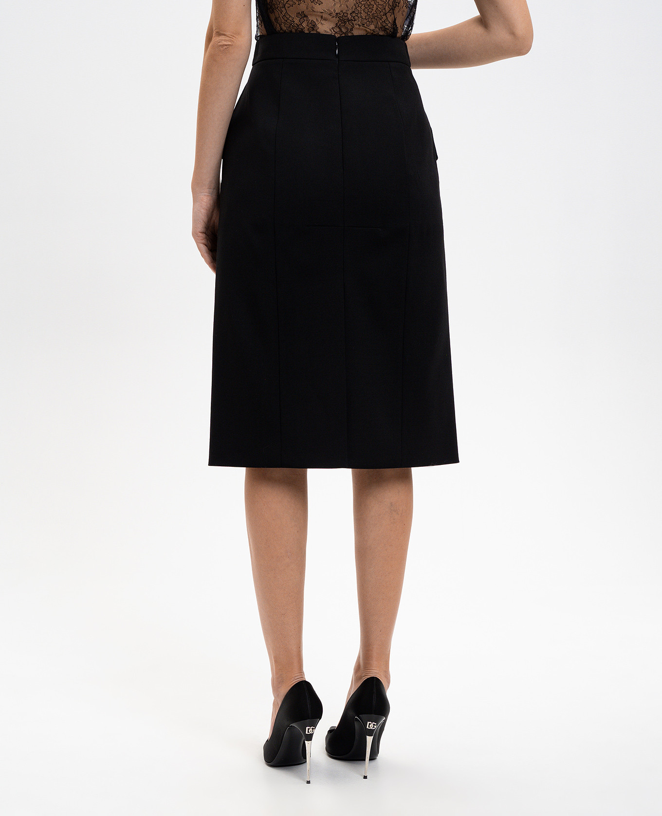 Black wool pencil skirt Alexander McQueen 4