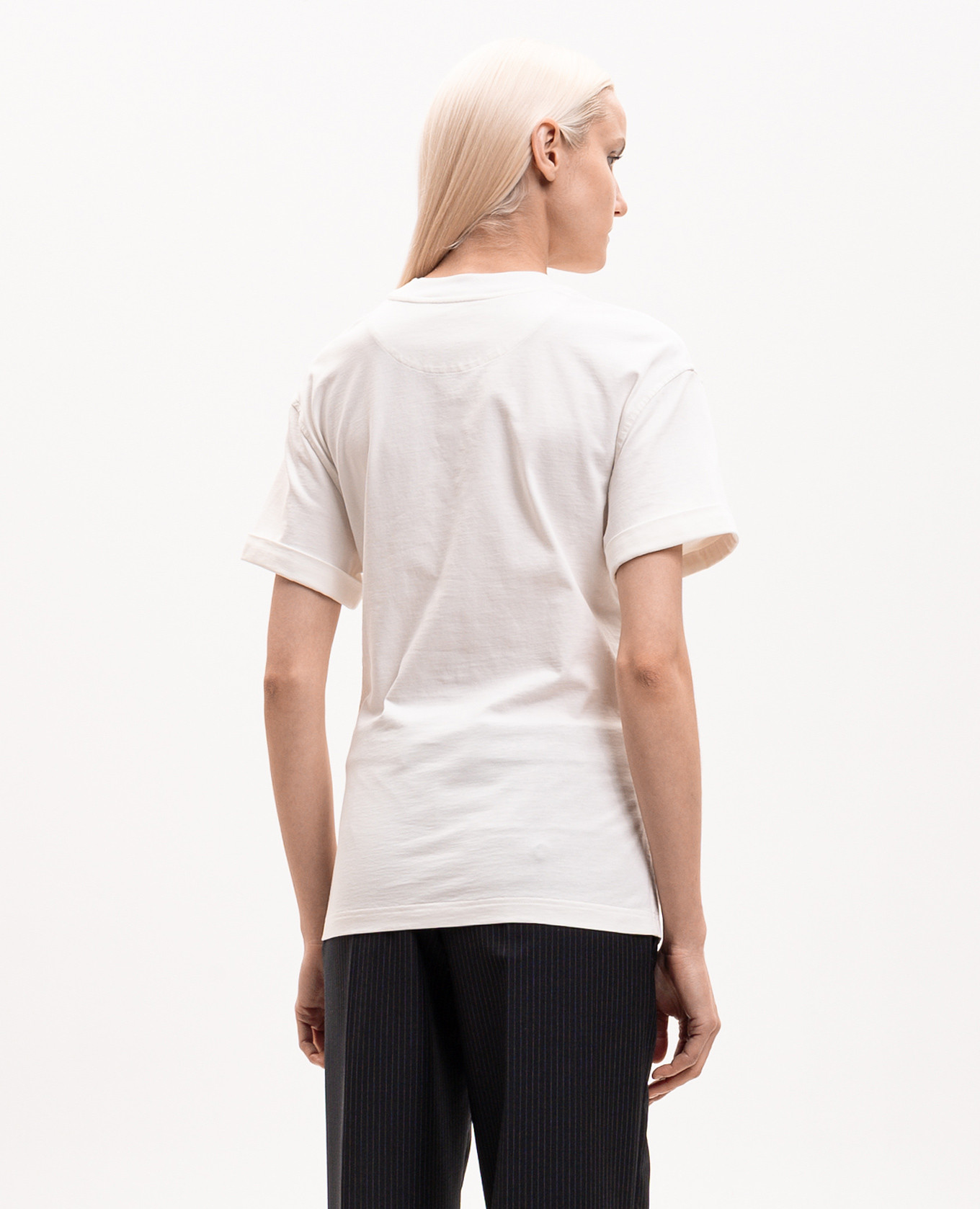 

Ivory T-shirt with corset patch Alexander McQueen, Beige