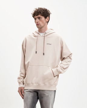 Off-White Beige hoodie with Half Arrow emblem 44MBB085S26F00A
