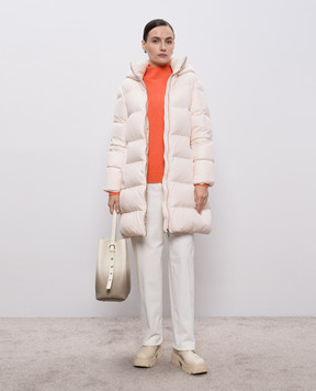 Peserico Pink wool, silk and cashmere sweater with monil chain S99143F07K09018