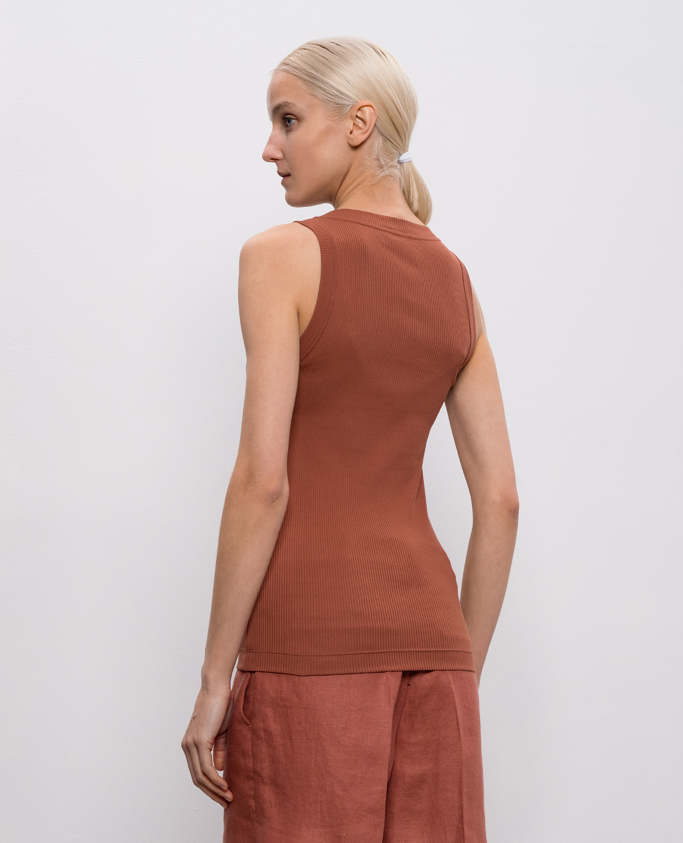 Brown ribbed top Brunello Cucinelli 4