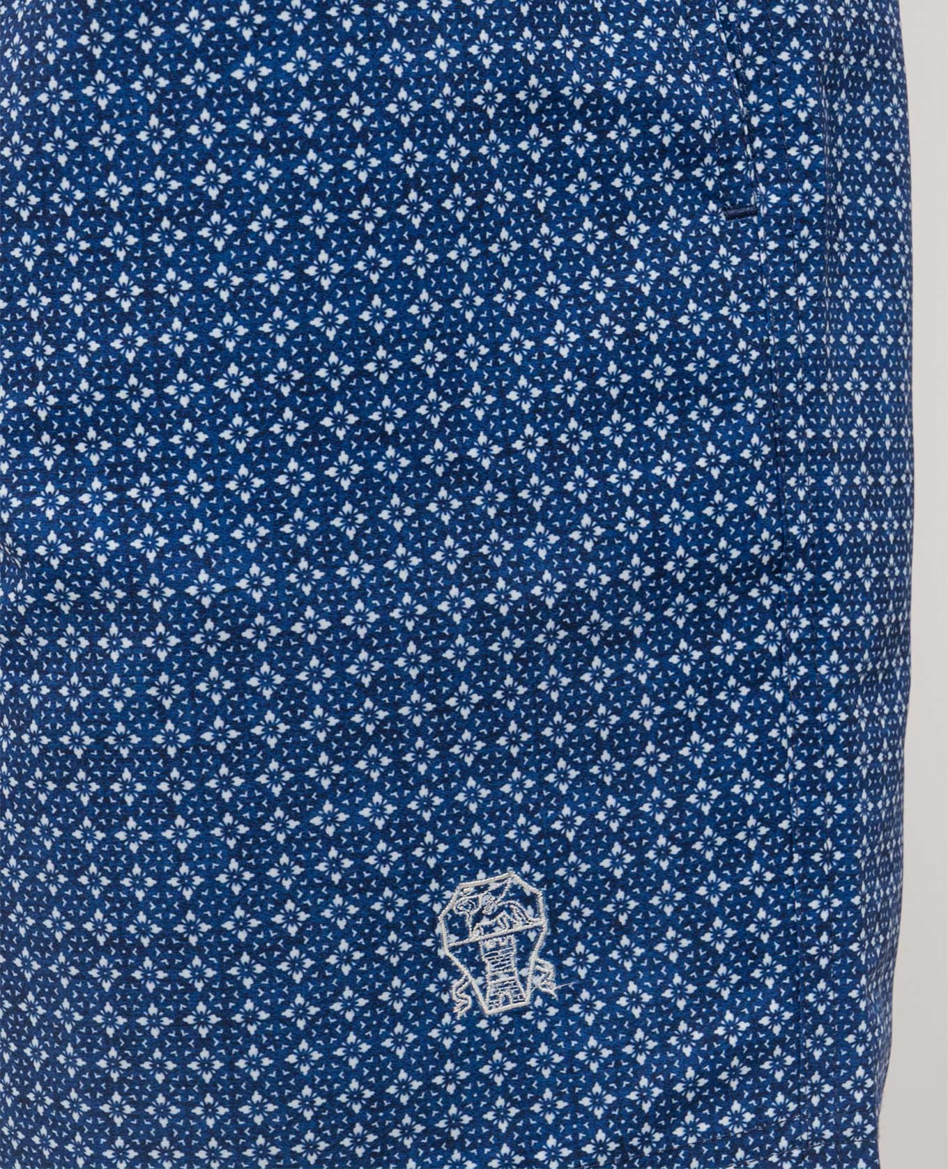 

Blue swim shorts with branded print Brunello Cucinelli