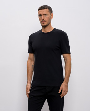 Brunello Cucinelli Black ribbed T-shirt MR8301336