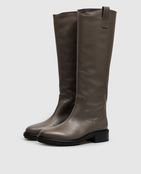 Aeyde Brown leather Henry boots KB0241002052226