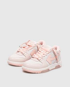 Off-White Out Of Office pink leather sneakers OF05737101