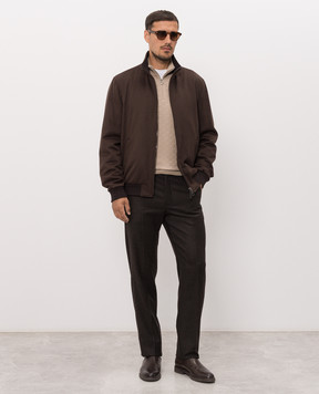 Stefano Ricci Brown cashmere jacket MZJ6300112C0001T