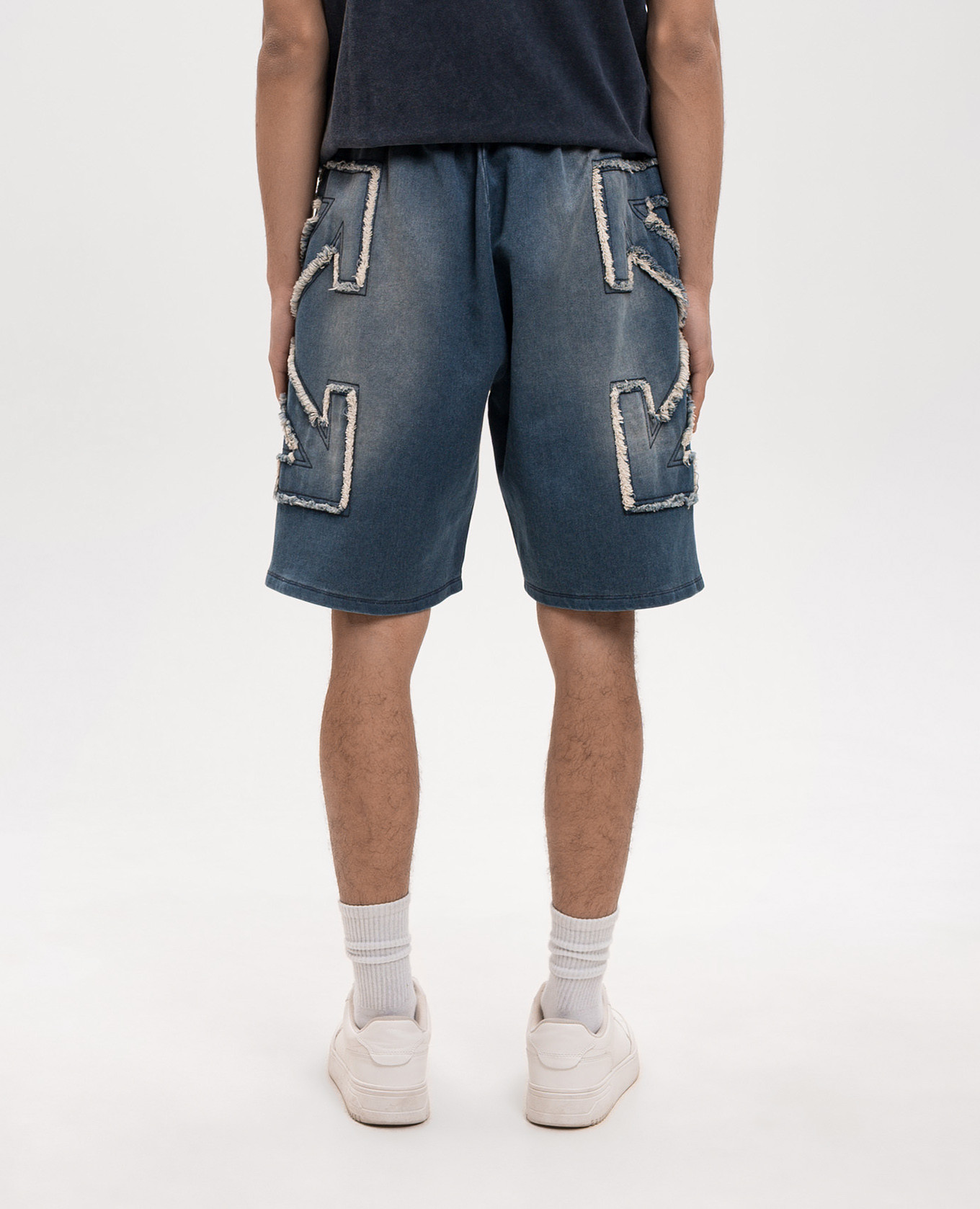 Blue shorts with logo patch Off-White 4