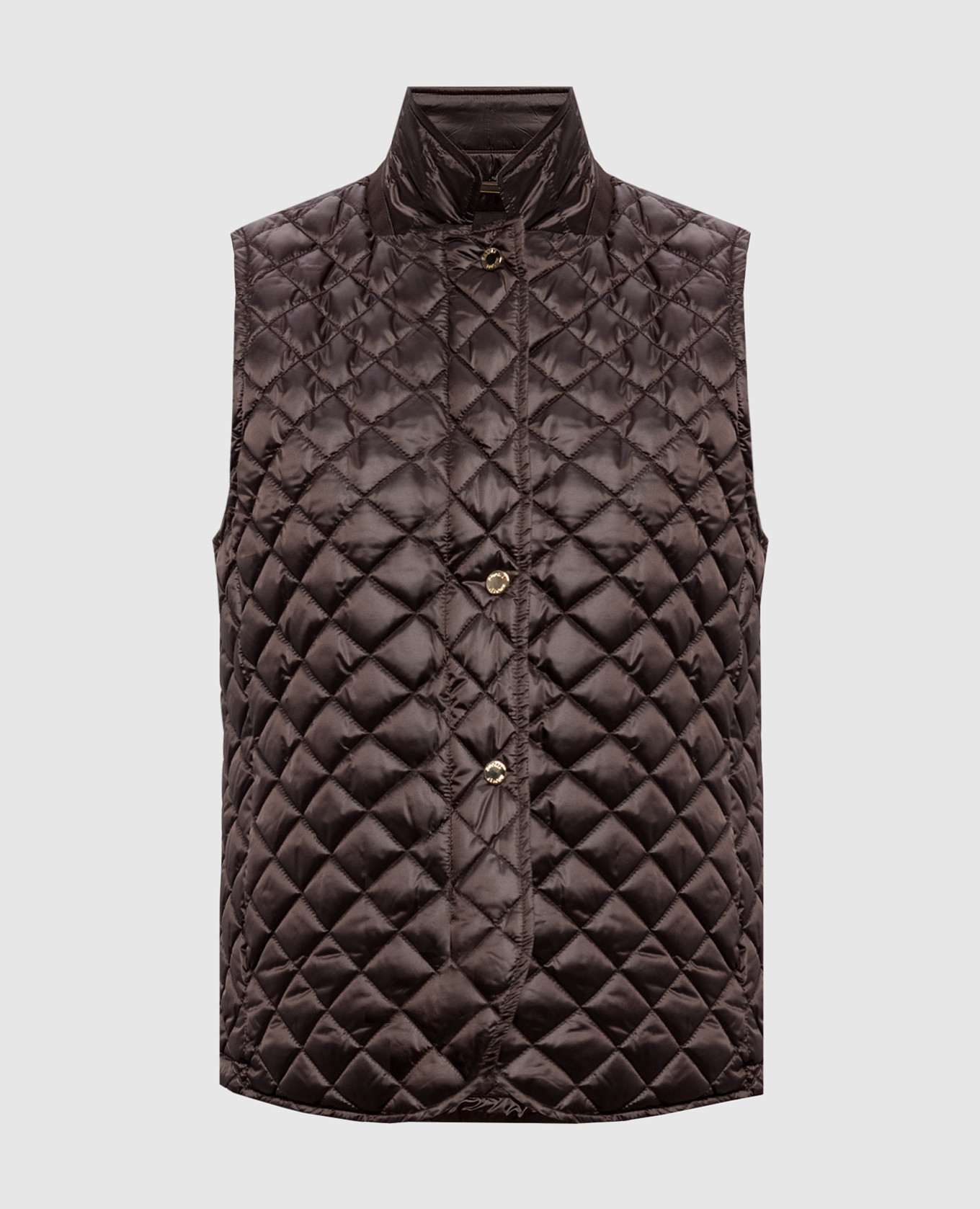 Brown quilted down vest LIMA MooRER