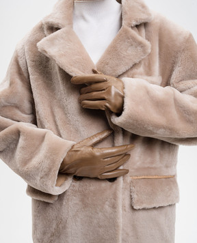 Babe Pay Pls Brown leather gloves BASIC