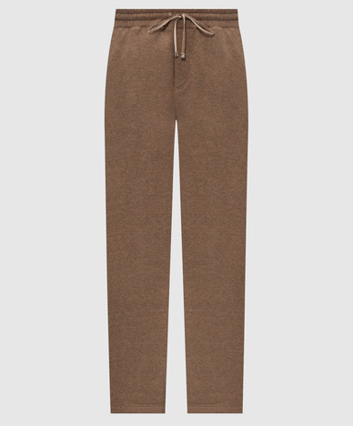 Brown cashmere sweatpants