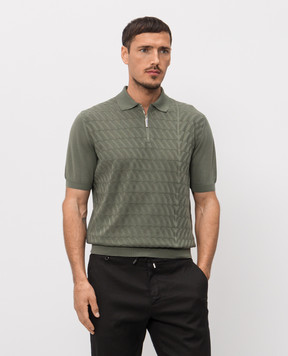 Stefano Ricci Green polo with pattern K616458P31F26220
