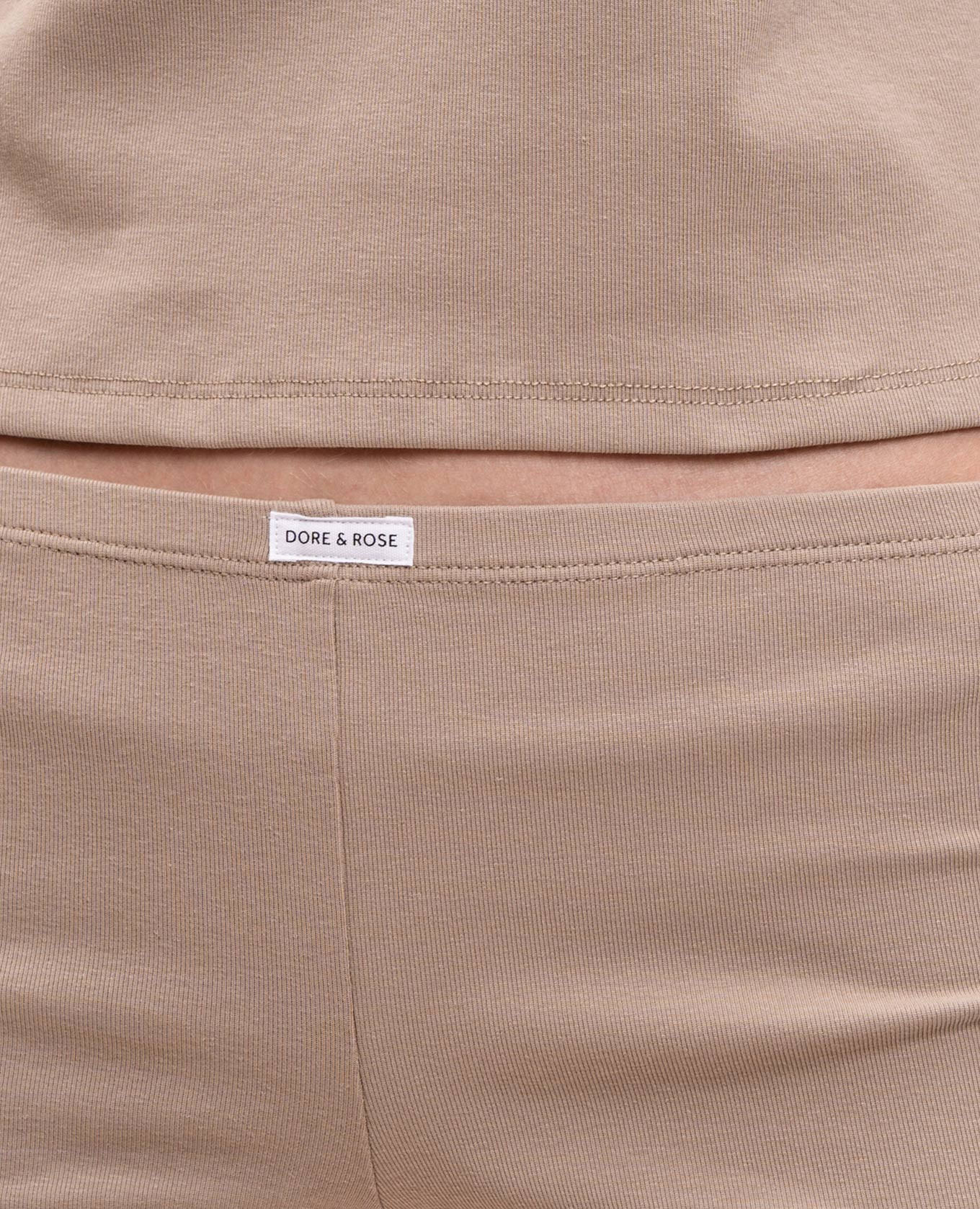 

Khaki pajamas with logo patch Dore & Rose