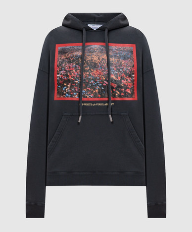 Flowers Field grauer Hoodie