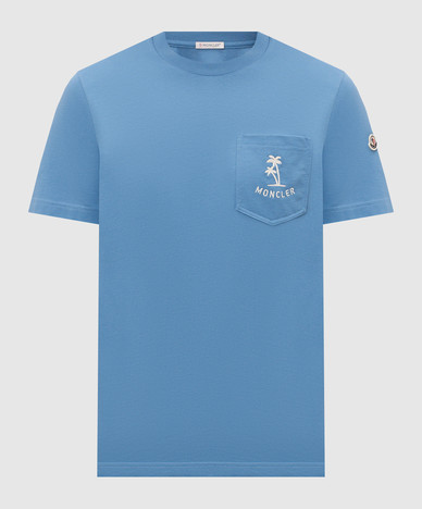 Blue T-shirt with embroidery
