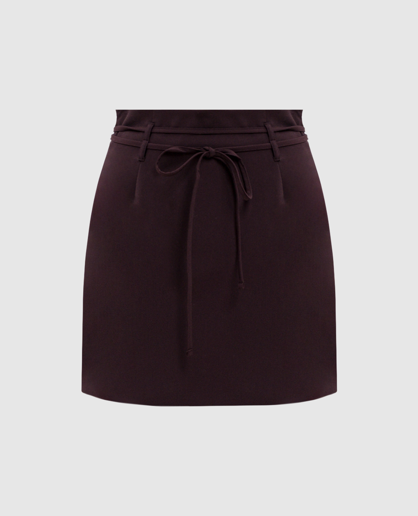 Burgundy mini skirt