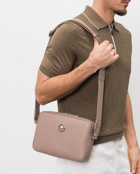 Stefano Ricci Beige leather bag with textured emblem ND263GTPMR